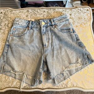 NWT Garage Light Blue Distressed Jean Shorts